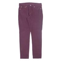 LEVI'S Womens Corduroy Trousers Purple Slim Tapered W33 L32
