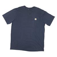 CARHARTT Mens Navy Blue T-Shirt XL Short Sleeve Crew Neck Pocket Logo - XL Regular