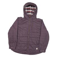 CARHARTT Mens Purple Quilted Jacket XL Polyester Blend Zip Hooded Casual - XL Regular