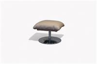 Halo Boss Leather Footstool, Tipped Taupe