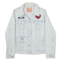 LEVI'S Customised Womens Denim Jacket Blue S - S Regular