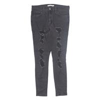 LEVI'S 720 High Rise Distressed Womens Jeans Black Slim Skinny W29 L28