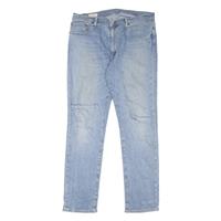 LEVI'S 511 BIG E Jeans Distressed Mens Blue Slim Straight Stone Wash W33 L30