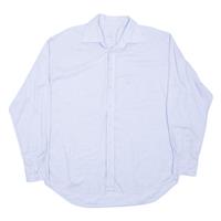 ADIDAS Mens Plain Shirt Blue Long Sleeve L - L Regular