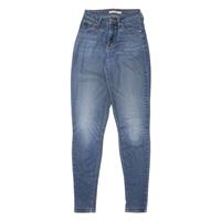 LEVI'S 721 High Rise Womens Jeans Blue Slim Skinny Stone Wash W23 L32