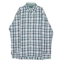 TOMMY HILFIGER Mens Shirt Green Plaid Long Sleeve L - L Regular