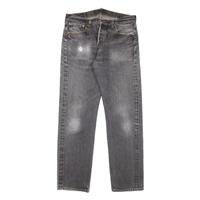 LEVI'S 501XX Jeans Mens Grey Regular Straight Stone Wash W35 L33