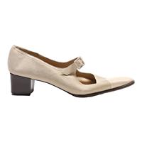 ITALO COLOMBO Pump Heels Beige Leather Womens UK 6.5