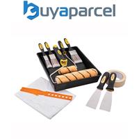 STANLEY 14 Piece Decorating Set Paint Tray Rollers Brushes Masking Tape Scraper