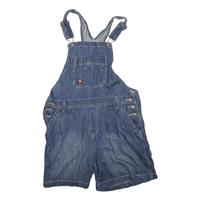 DICKIES Womens Blue Denim Dungarees Loose Cotton Blend L W36 L5 Adjustable - L Regular