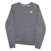 NIKE Mens Sweatshirt Grey S - S Regular