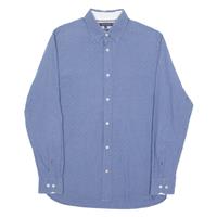 TOMMY HILFIGER Mens Shirt Blue Check Long Sleeve M - M Regular