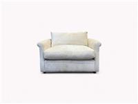 Queenie Loveseat, Crumpled Chenille Cream
