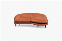 Swoon Radley RHF Chaise End Sofa, Rust Velvet