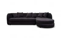 Pleat Large 4 Seater RHF Chaise End Sofa, Easy Velvet Cocoa