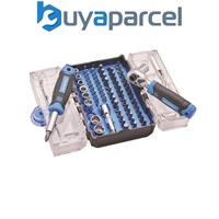 Faithfull 78 Piece Magnetic Screwdriver Bit & Socket Set Bike Tools XMS25SDSET78