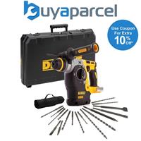 Dewalt DCH273N Cordless XR 18v SDS Brushless Hammer Drill + Case + 17 Piece Set