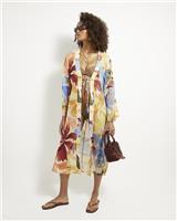 River Island Womens Multi Coloured Long Sun Sheer Dress Size M