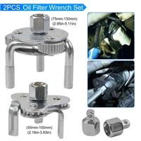 2PCS Adjustable 2 Way 3 Leg Oil Filter Claw Wrench/Removal Tool 1/2" 3/8" Drive