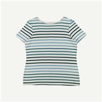 Seasalt Cornwall Womens White Striped Short sleeved T-shirt Size 12