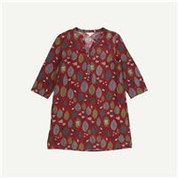 Seasalt Cornwall Womens Burgundy Cotton Mid sleeved Tunic Top Size 10