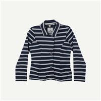 Seasalt Cornwall Womens Navy Cotton/Elastane Striped Jacket Size 8