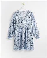 Oliver Bonas Womens Blue Viscose Blouson Dress Size 12