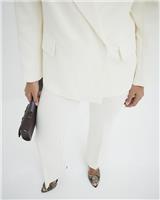 River Island Womens Cream Flared Trousers Size 18