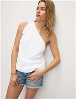 Marks & Spencer Womens White Linen Short sleeved Women Top Size 20 - M&S