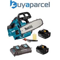 Makita DUC306CT2 Twin 18v / 36v LXT Cordless Lithium Ion Chainsaw 300mm 2x 5.0ah