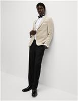 Marks & Spencer Mens Beige Velvet Single breasted Men Suit jacket 36 S - M&S