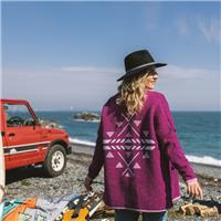 Passenger Womens Pink Notch neck Adult Long sleeved Women Cardigan Size S