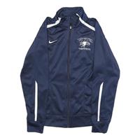 NIKE Womens Navy Blue & White Vista Swimming Track Jacket S Polyester Zip - S Regular