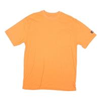 DICKIES Mens Orange & Yellow Plain T-Shirt M Short Sleeve Crew Neck Workwear - M Regular