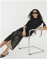 River Island Womens Black Cotton Long Dress Size XS