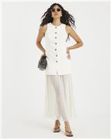 River Island Womens Cream Scuba Dress Size M