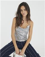 River Island Womens Silver Top Size S