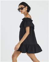 River Island Womens Black Cotton Dress Size 14