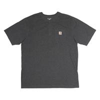 CARHARTT Mens Grey Button Neck T-Shirt XL Cotton Short Sleeve Casual Workwear - XL Regular