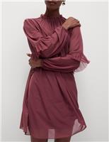 Marks & Spencer Womens Burgundy Synthetic Mini Smock Dress Size 18 - M&S