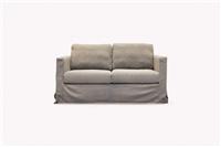 Loose Cover Medium 2 Seater Sofa, Cotton Linen Grey