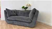 Sofology Cocoon Fabric 2 Seater Relaxed Chenille Charcoal