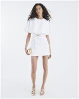 River Island Womens White Short Crepe Dress Size 12