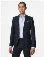 Marks & Spencer Mens Multi Coloured Checked test Suit jacket Size 34 - M&S