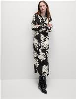 Marks & Spencer Womens Multi Coloured Viscose Midaxi Bodycon Dress Size 10 - M&S