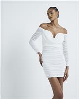 River Island Womens White Midaxi Pencil Dress Size M/L