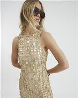 River Island Womens Gold Midaxi Sun Dress Size XS
