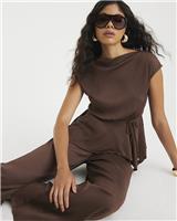 River Island Womens Brown Sleeveless Top Size S