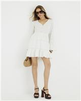 River Island Womens Cream Cotton Short Sun Dress Size S