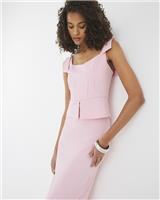 River Island Womens Pink Midi Crepe Dress Size S